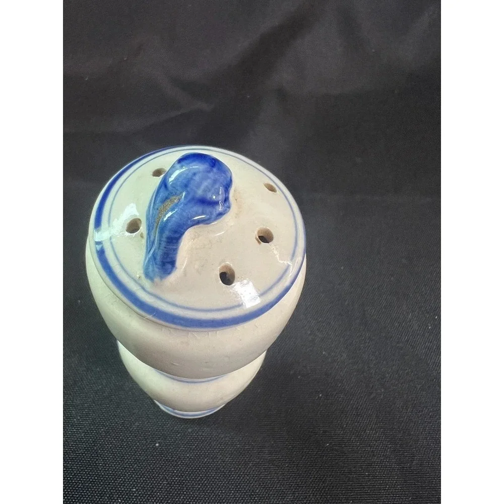 Vintage Blue Onion Arnart Oregano Spice Jar Porcelain Kitchen Decor Blue & White